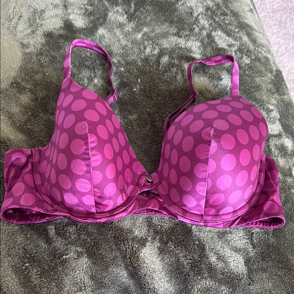 Ambrielle Pink Textured Full-Coverage Bra